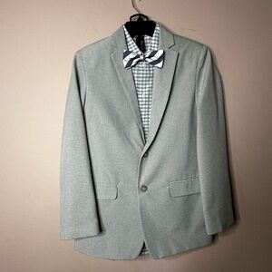 Gray Suit with Bow tie